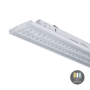 Vit 3-fas skenafixtur Tora, 35W, vit strömbrytare, 60 cm, Pro