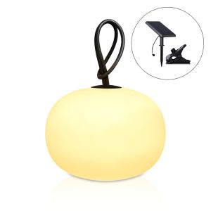 Vit solcells utelampa plast, Pien, 1W, 2700K LED, IP54