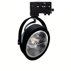 Svart 3-fas skena spotlight Tirsa, 12W, dim-till-varm, Pro