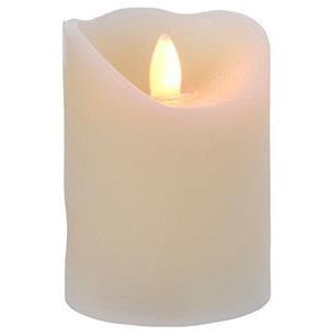 LED flimrande ljus 17 cm, kräm