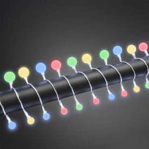 16m LED utomhus julbelysning, 80 färgade glödlampor