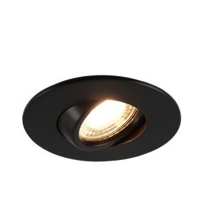 Modern infälld spotlight badrum svart, Jill, IP44