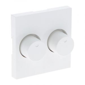 Q-Link S-Line Centralplatta med Duodimmer-knapp, Polarvit