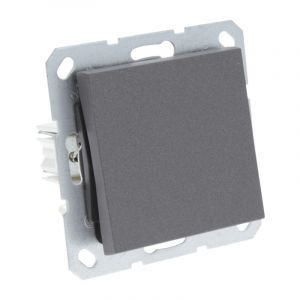 Q-Link S-Line Switch Infällt kors, Svart/antracit