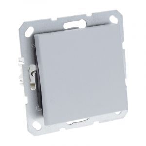 Q-Link S-Line Switch Infälld Cross, Grå/aluminium färgad