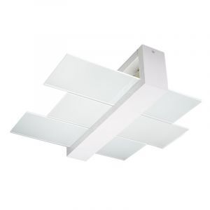 Glas taklampa vit, Fouzia