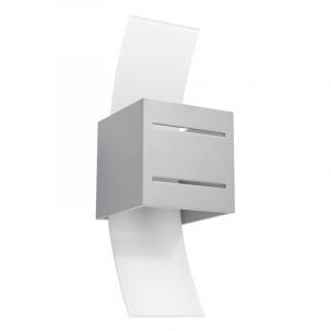 Aluminium up down vägglampa grå, Jasmien