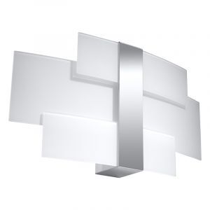 Glas vägglampa krom, Marith