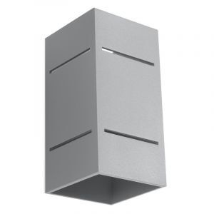 Aluminium up down vägglampa grå, Janien