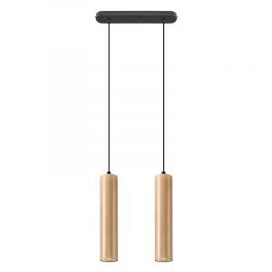 Trä fönsterlampa brun, Francina