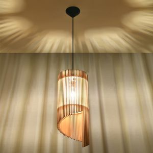 Trä fönsterlampa brun, Guiseppe