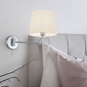 Nickel vägglampa klassisk, Niva, med dra i strömbrytaren