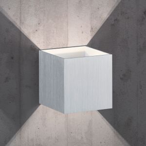 Grå up down vägglampa modern, Eva, 4,3W, 3000K LED
