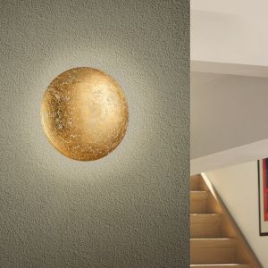Guld vägglampa design, Wilke, 8W, 3000K LED