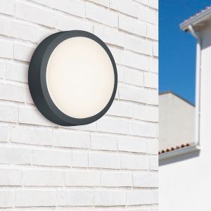 Antracit utelampa modern, Eva, 8,5W, 3000K LED, IP54