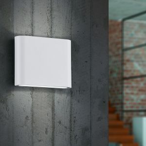Vit utelampa modern, Bridlington, 2,5W, 3000K LED, IP54