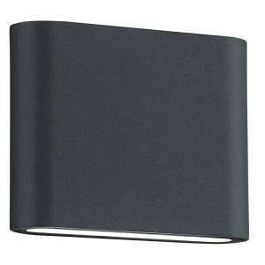 Antracit utelampa modern, Bridlington, 2,5W, 3000K LED, IP54