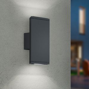 Antracit utelampa aluminium, Teresa, 3W, 3000K LED, IP54