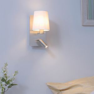 Nickel vägglampa design, Soro, 40W, 3000K LED, med brytare