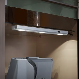 Silver köksskåp belysning plast, Sarila, 1W, 3000K LED, med brytare