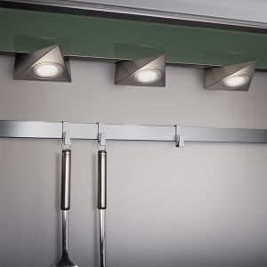 Nickel köksskåp belysning metall, Zerdali, 3W, 3000K LED, med brytare