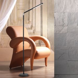 Krom golvlampa modern, Rebel, 6W, 3000K LED, med beröringsdimmer