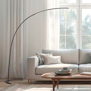 Svart båglampa modern, Libro, 18W, 3000K LED, med brytare