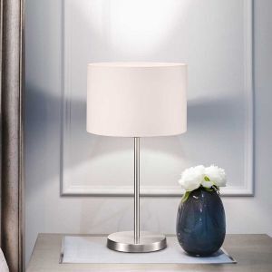 Nickel bordslampa metall, Ledbury, med brytare