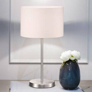 Nickel bordslampa metall, Ledbury, med brytare