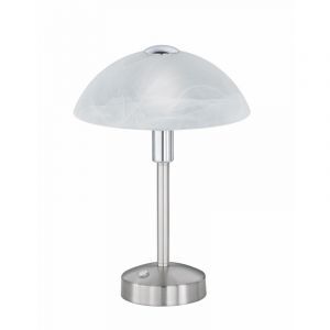 Nickel bibliotekslampa klassisk, Notaris, 4W, 3000K LED, med brytare