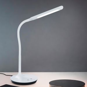Vit skrivbordslampa modern, Yanis, 5W, varm till kall vit justerbar LED, med brytare