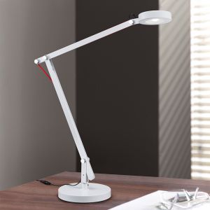Vit bordslampa modern, Pardoes, 5W, 3000K LED, med brytare
