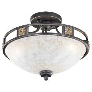 Rostfärgad taklampa klassisk, Letchworth