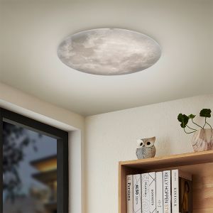 Vit plafond modern, Fly, 22W, 3000K LED, met fjärrkontroll