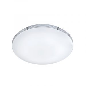 Krom taklampa badrum plast, Brunella, 24W, 3000K LED, IP44