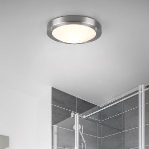 Nickel taklampa badrum glas, Hadleigh, IP44