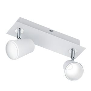 Vit vägglampa glas, Laysha, 6W, 3000K LED, med brytare