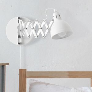Krom vägglampa industri, Yemaya, med brytare
