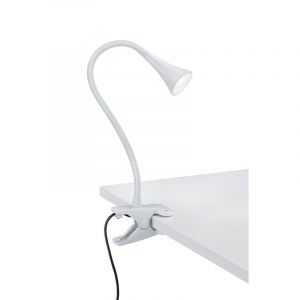 Vit klämspot plast, Yelaisa, 3W, 3000K LED, med brytare