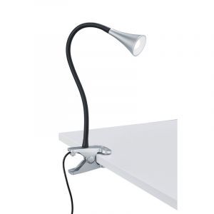 Grå klämspot plast, Yelaisa, 3W, 3000K LED, med brytare
