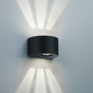 Svart utelampa design, Sandkas, 2W, 3000K LED, IP44