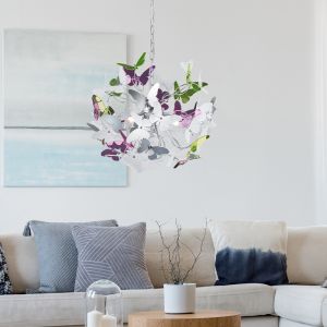 Krom fönsterlampa design, Butterfly