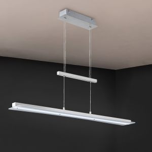 Nickel pendellampa matbord modern, Port, 18W, varm till kall vit justerbar LED