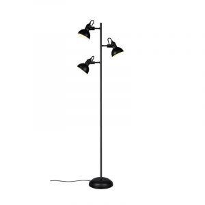 Svart golvlampa industri, Kibek, med brytare
