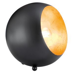Svart bordslampa modern, Berdan, med brytare