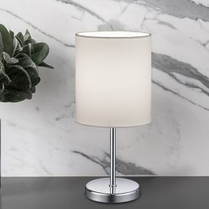 Krom bordslampa modern, Zoe, med brytare