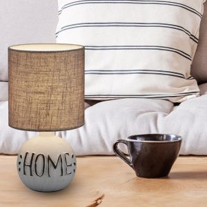 Keramik bordslampa vit, Mosh, med brytare