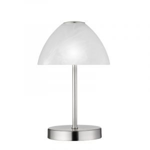 Nickel bordslampa modern, Aaron, 2,5W, 3000K LED, med brytare
