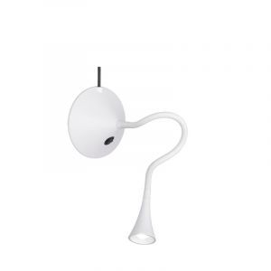 Vit skrivbordslampa modern, Yelaisa, 3W, 3000K LED, med brytare