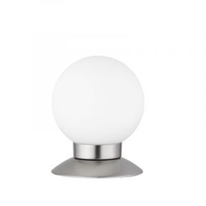Nickel bordslampa modern, Nolan, 3W, 3000K LED, med brytare